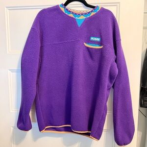 Wapitoo Columbia Men's Vibrant Purple Crewneck Sweater